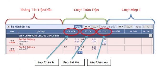 Hướng dẫn cách xem tỷ lệ kèo bóng đá