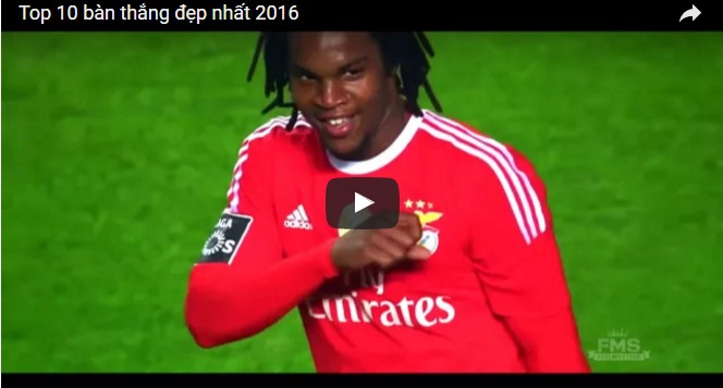 Top 10 bàn thắng đẹp nhất 2016